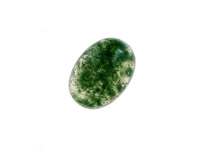 Cabochon Ovale En Agate Mousse Violine 21x17.5 Mm - Pierre Naturelle Non Traitée, Qualité Joaillerie